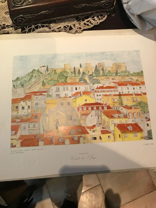 Lithograph: View of Lisbon from São Jorge Castle64729674157953120