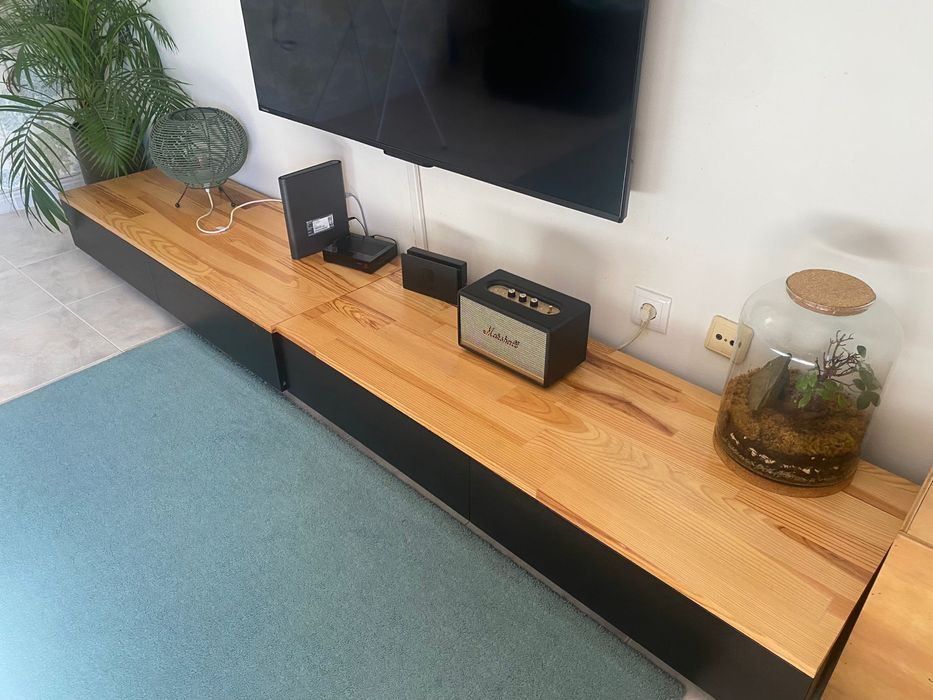 Movel tv com dois modulos de parede