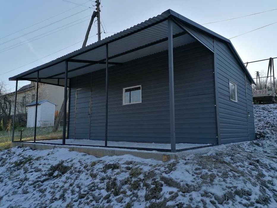 Garaż 3x5 plus 1,5m wiaty OKAZYJNA CENA profil OCYNK