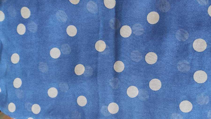 Lenço Azul Bolinhas Brancas - Novo