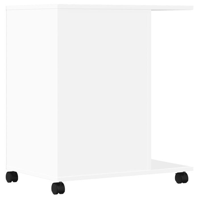 Szafka Pod Drukarkę, Z Kółkami, Biała, 60X40X68,5 Cm
