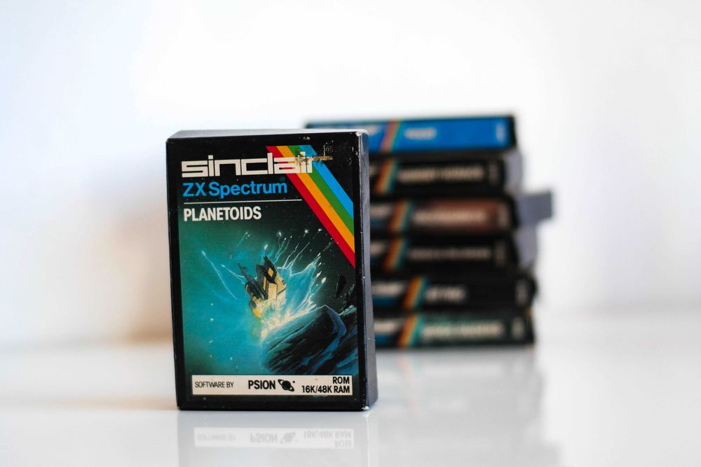 Gra na ZX Spectrum Planetoids cartridgene w pudełku