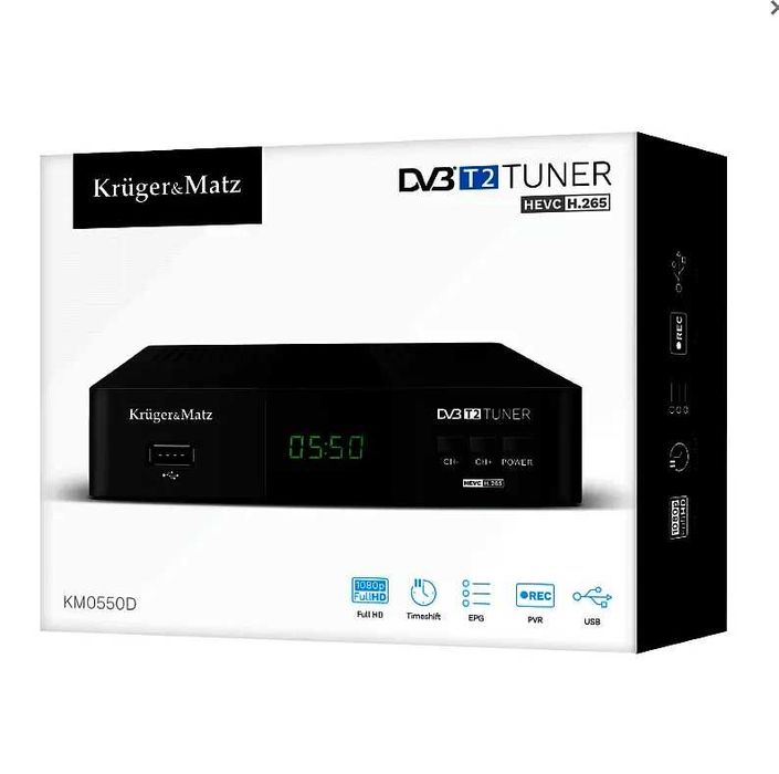 Tuner DVB-T HEVC Kruger&Matz H.265