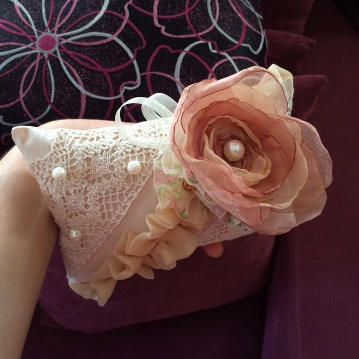 Подушка мини декоративная 17*17 см ручной работы (handmade)