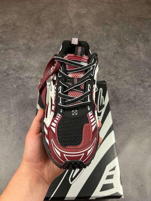 36-45 р кросівки Off White Be Right Back Black Red Burgundy
