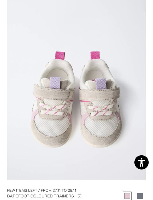 Продам дитячі кроссівки barefoot Zara