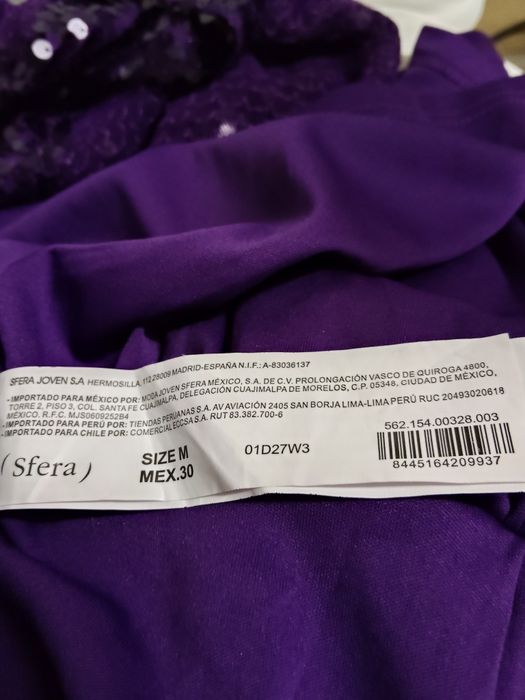 Lindíssima Saia Violeta de Lantejoulas para Réveillon