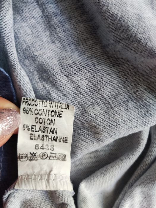 Bluzka koszulka hiszpanka niebieska jeansowa z haftem