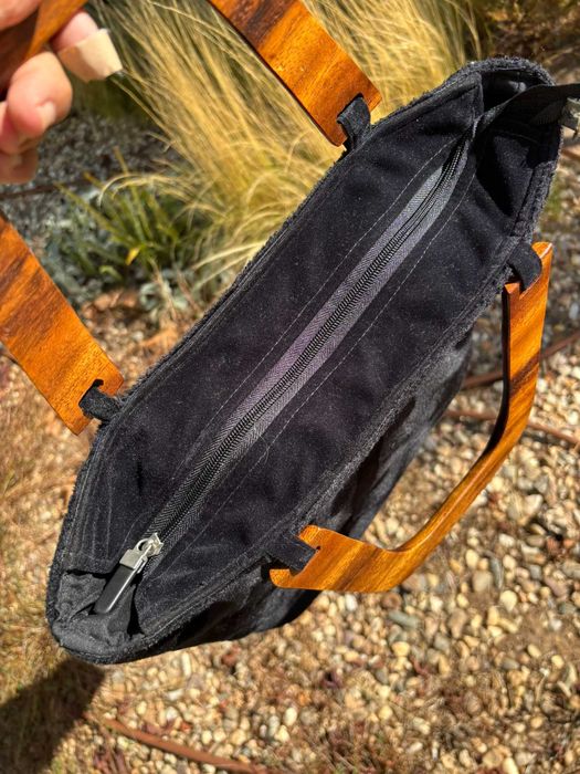 Mala Boho Veludo pegas Madeira made in Thai