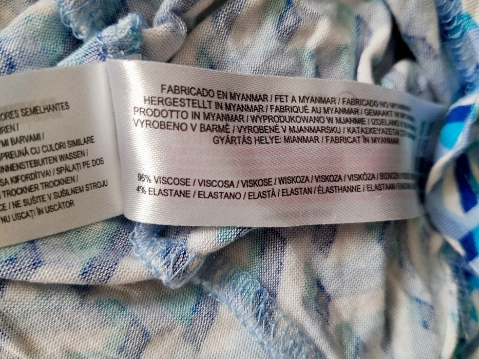 Błękitna wzorzysta stylowa koszula damska Primark XS