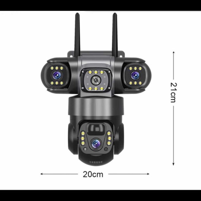 Камера наружная поворотная уличная WIFI V380 SC28-4G 4Mp на сим-карте