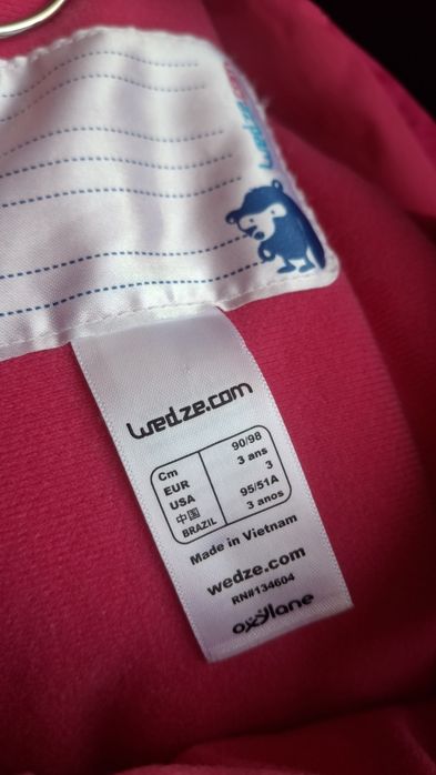 Spodnie narciarskie zimowe rozmiar 90/98