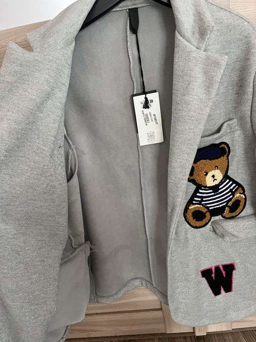 Блейзер шоколад і сірий