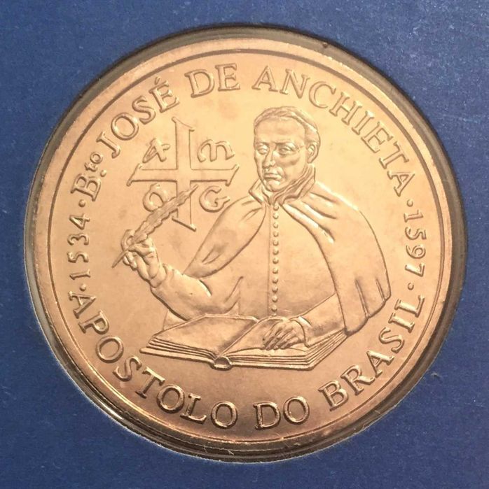Livrete c/moeda de 200$00 - José de Anchieta Apóstolo do Brasil - 1997