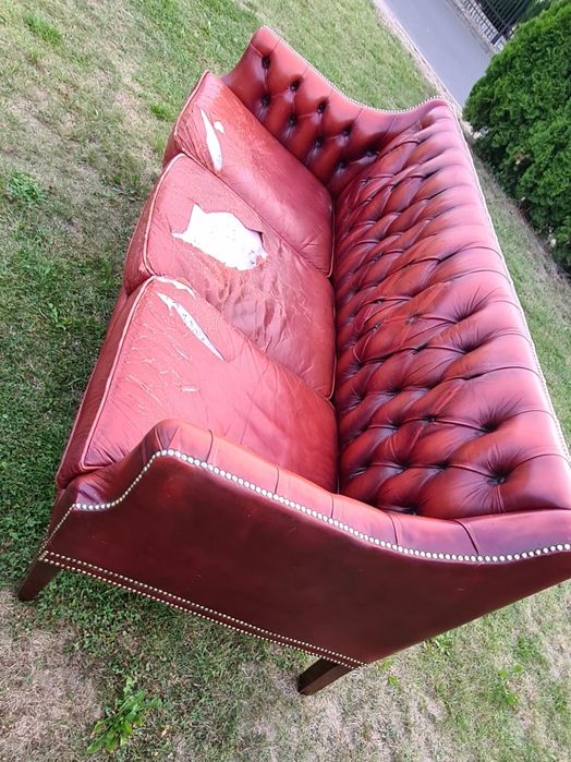 Sofa chesterfield 3 osobowa poduchy do obszycia