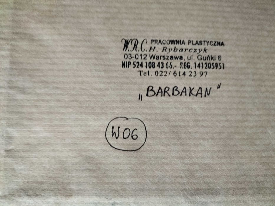 Barbakan - Warszawa z 1975 - grawerowany w szkle