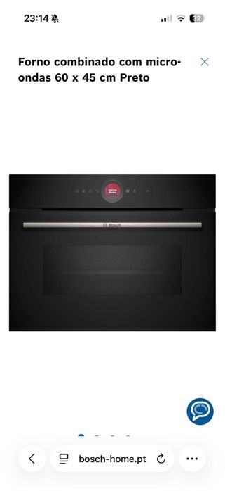 Forno combinado com micro-ondas 60 x 45 cm Preto com garantia