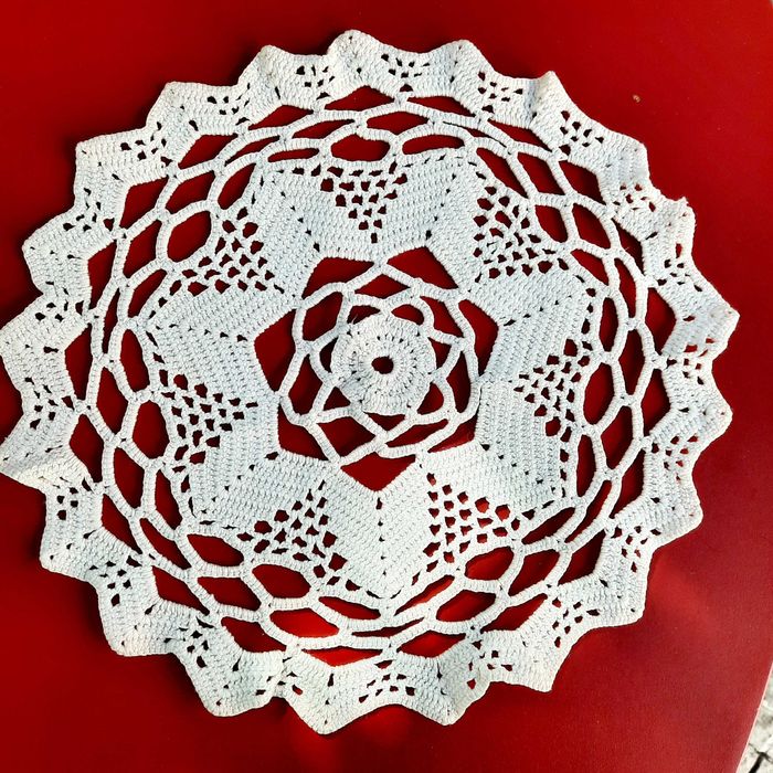 Сonjunto de guardanapos de crochê feitos à mão