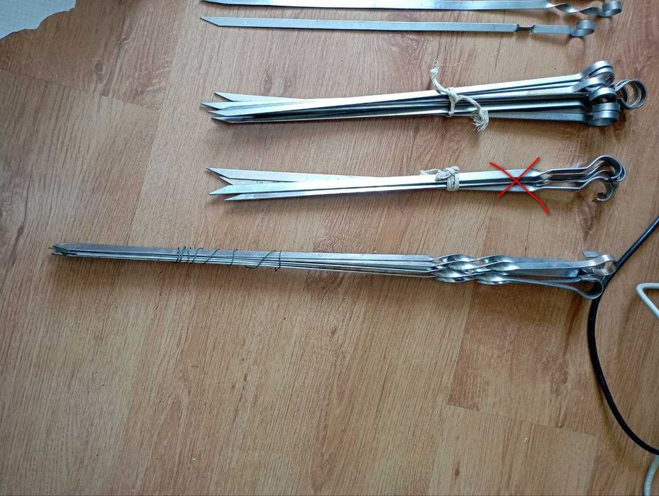 Шампуры нержавка разной длины