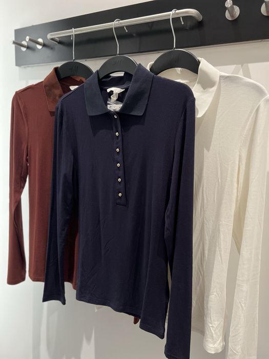 H&M поло з м’якого трикотажу в рубчик.