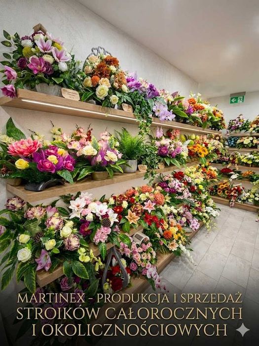 STROIKI kompozycje sztuczne kwiaty Producent Wieńce