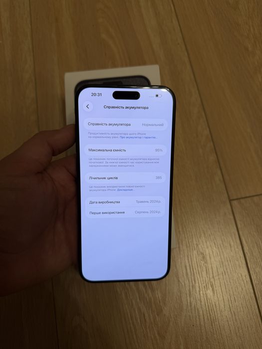 Iphone 15 Pro Max 256gb Neverlock фіз сім  95%стан батареї