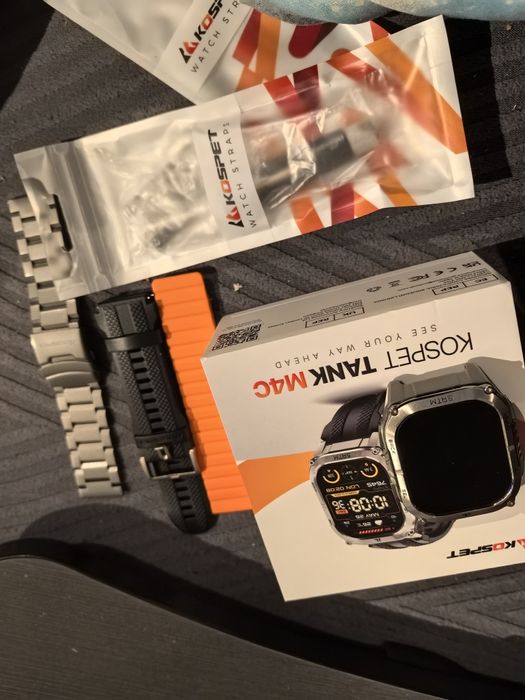 Smartwatch Kospet M4C NOVO + Extras

- Caixa em