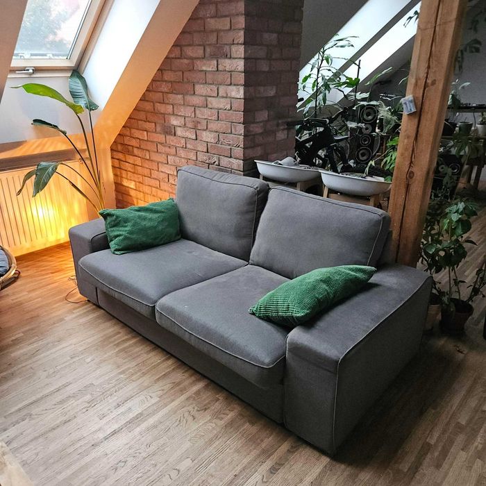 Sofa 2-osobowa IKEA KIVIK + DODATKOWY POKROWIEC (Dwa kolory!)