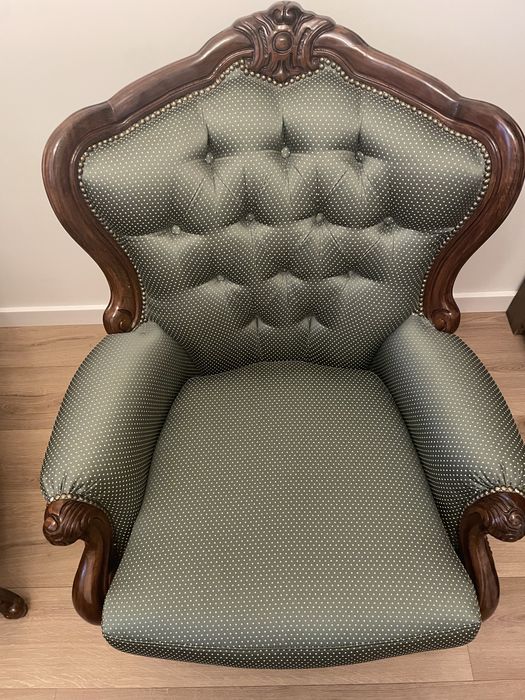 Luksusowy Komplet Wypoczynkowy: Sofa + 2 Fotele | Antyk z Holandi