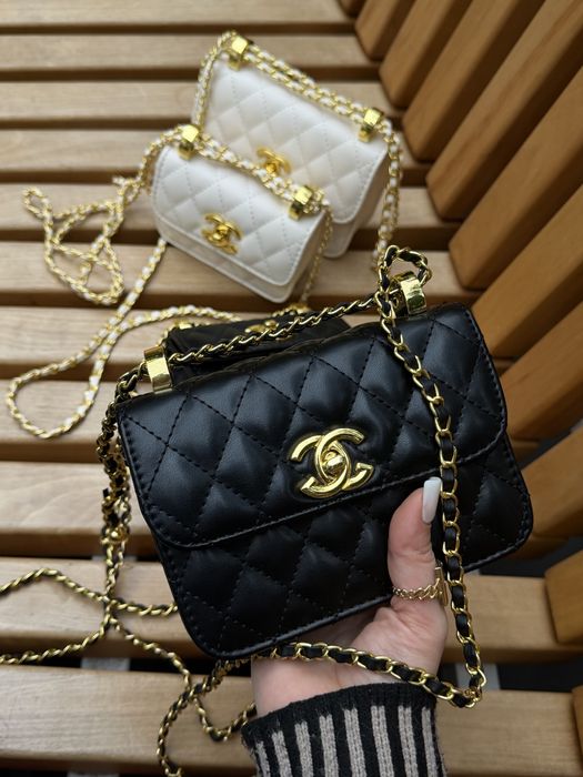 Сумка Chanel чорна міні , сумка Canel