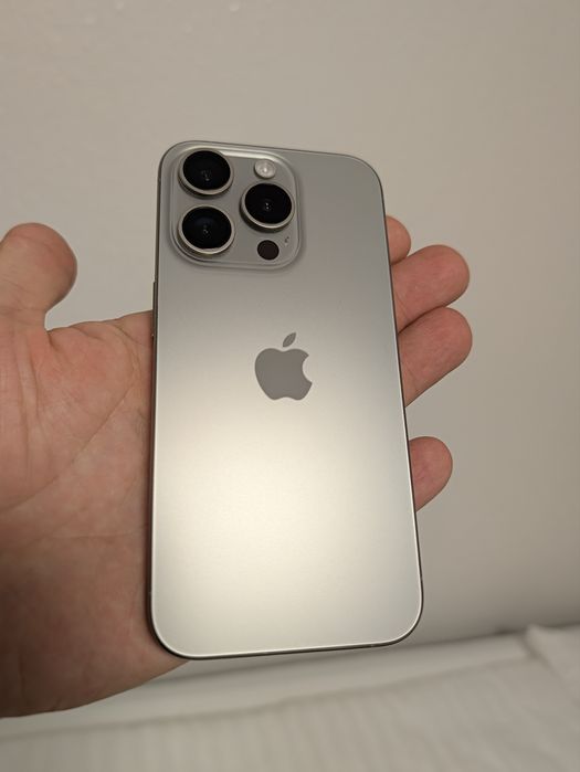 iPhone 15 Pro 128 GB Natural Titanium – idealny stan, bateria 91%