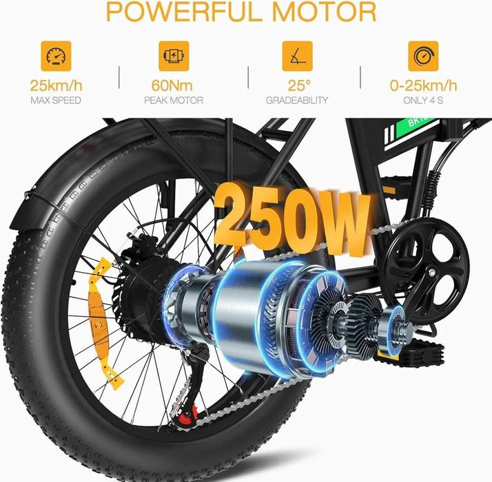 Składany rower elektryczny BK10 Hitwey fatbike