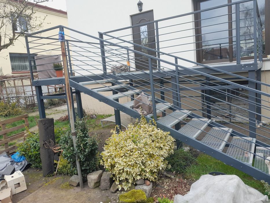 Schody metalowe  proste zabiegowe