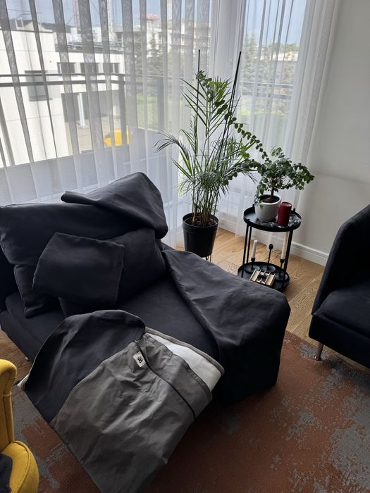 Sofa IKEA SÖDERHAMN – Wygodna sofa 2-osobowa + fotel  z dodatkowymi pokrowcami – Ciemnoszary