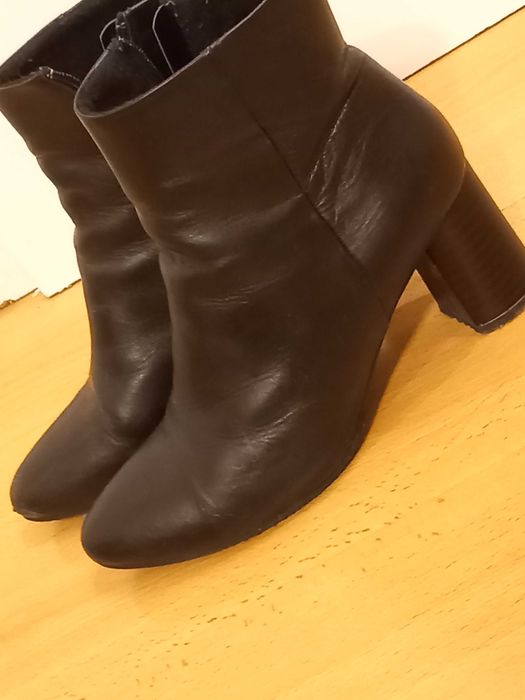 Buty damskie zimowe Ryłko 39 obcas czarne