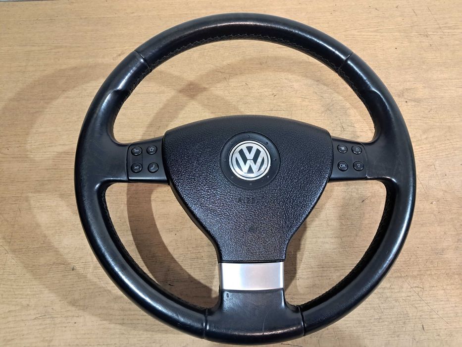 Kierownica skóra multifunkcja AirBack Poduszka VW Golf 5 Tiguan Touran