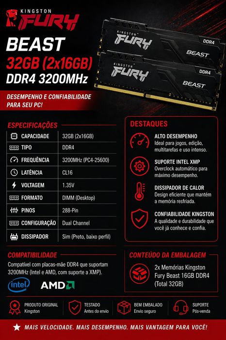 Memoria RAM ddr4 2X16 =32GB