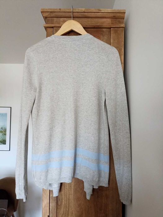 Szary kardigan Bondelid wełna bawełna