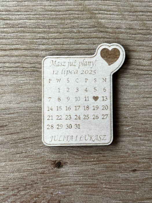 Magnesy weselne personalizowane - dodatki do zaproszenia, pamiątki