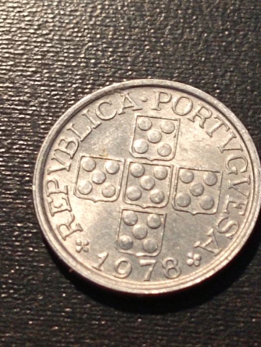 10 centavos - x centavos Portugal 1978 - Eixo vertical  eixo invertido