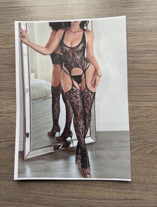 Seksowna bielizna erotyczna bodystocking z majtkami