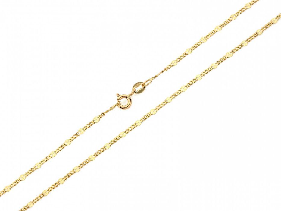 Złoty cienki łańcuszek diamentowany 2mm pr585