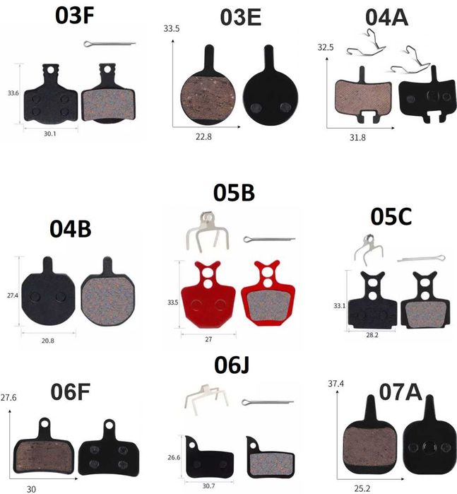 Гальмівні колодки / тормозные колодки для велосипеда / самоката