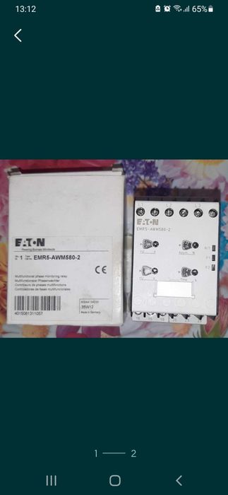 Реле контроля напряжения 3 фазы Eaton  EMR5-AWM580-2