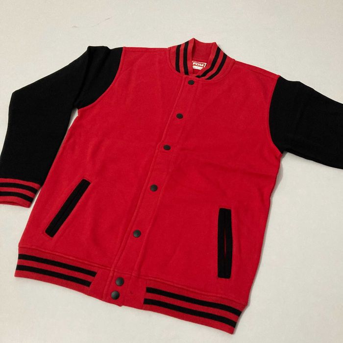 Casaco Universitário/Baseball vermelho unisex para Criança