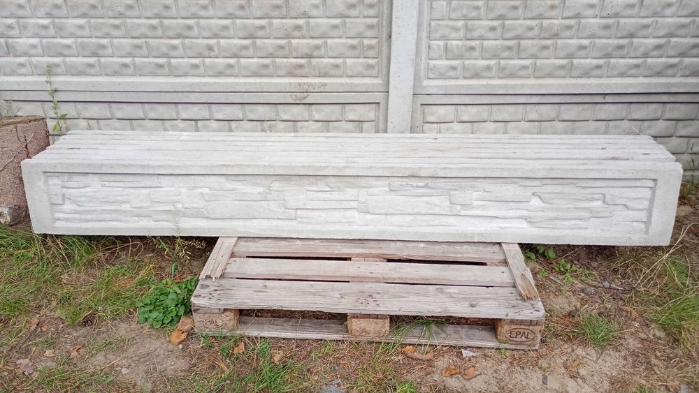 Podmurówka betonowa płyta ogrodzeniowa 30x250 Panel 3d łącznik