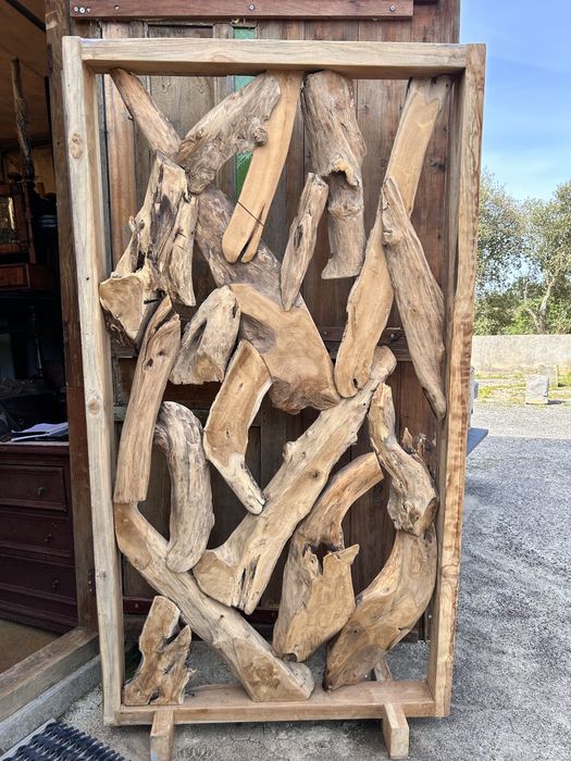 Biombo Painel Decorativo em Teca