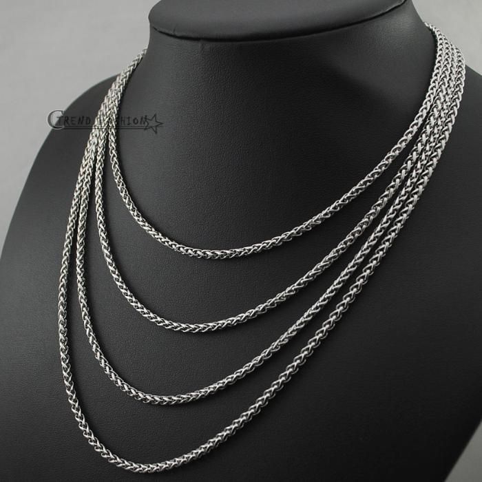 Łańcuszek wysoka jakość 60,cm inne dług. sploty stal 316L