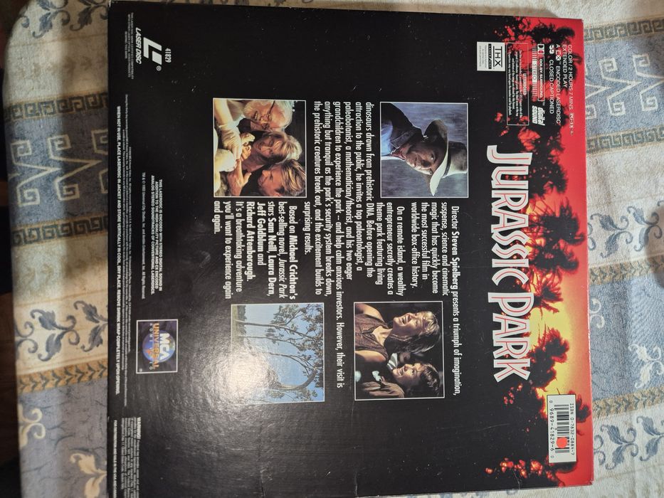Vendo filme em laser disc jurassic Park