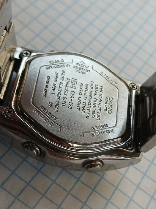 Годинник рідкісний чоловічий Casio Edifice EFA-120
